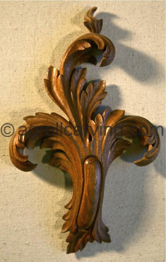 Rococo acanthus scroll appliqué by Agrell woodcarving | The Decorative